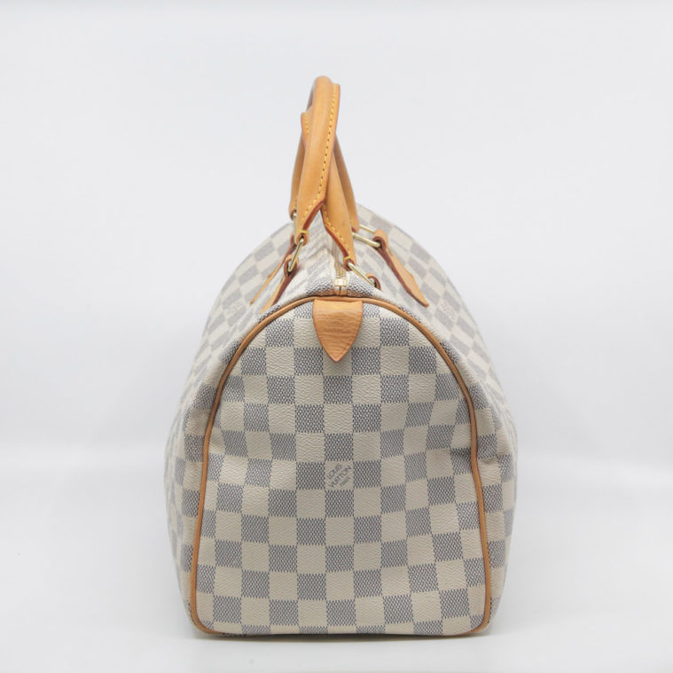 Speedy en toile damier Azur Louis Vuitton T.30 Seconde main