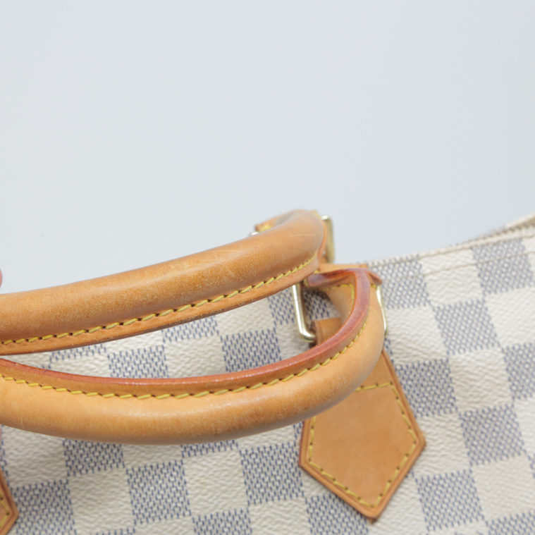 Speedy en toile damier Azur Louis Vuitton T.30 Seconde main