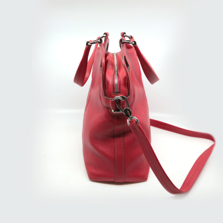 Sac à main de cuire rouge Cartier - Seconde main – Image 3