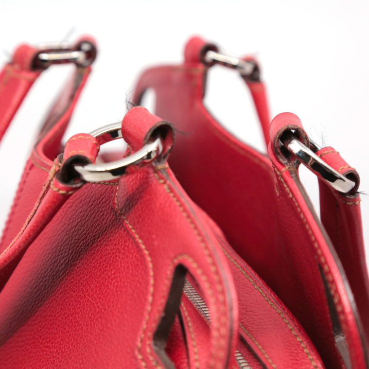 Sac à main de cuire rouge Cartier - Seconde main – Image 10