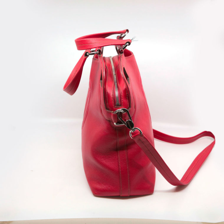Sac à main de cuire rouge Cartier - Seconde main – Image 7