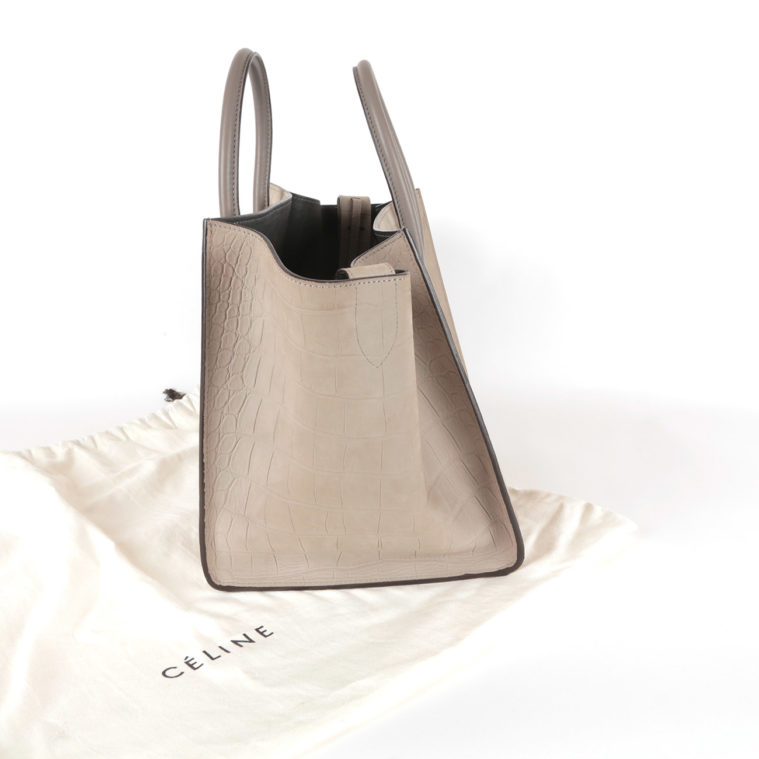Sac caba Luggage Phantom en cuir gris Celine - seconde main – Image 2