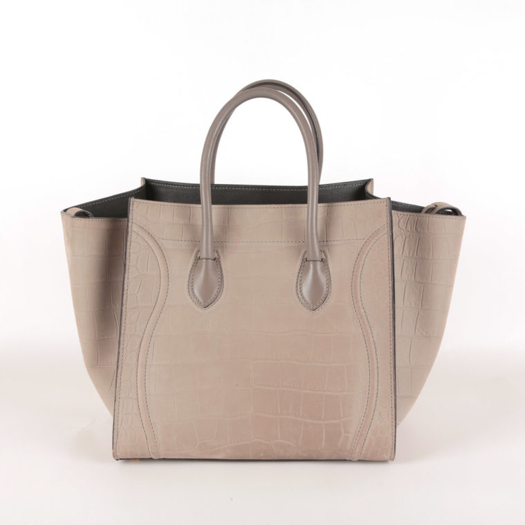Sac caba Luggage Phantom en cuir gris Celine - seconde main – Image 5