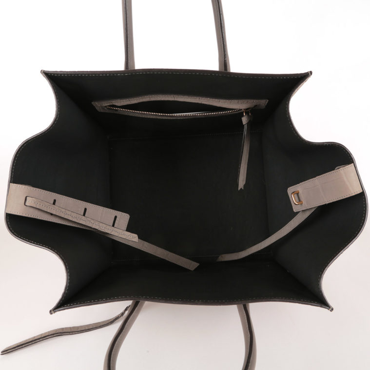 Sac caba Luggage Phantom en cuir gris Celine - seconde main – Image 4