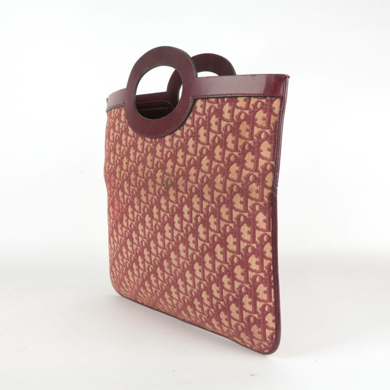 Pochette caba pliable en bordeau Dior - seconde main – Image 3
