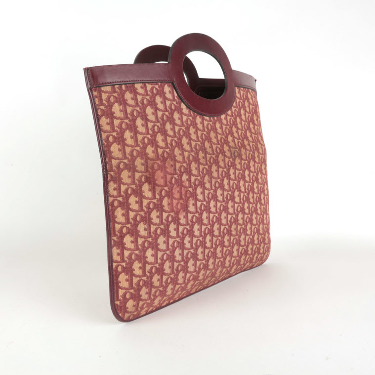 Pochette caba pliable en bordeau Dior - seconde main – Image 8