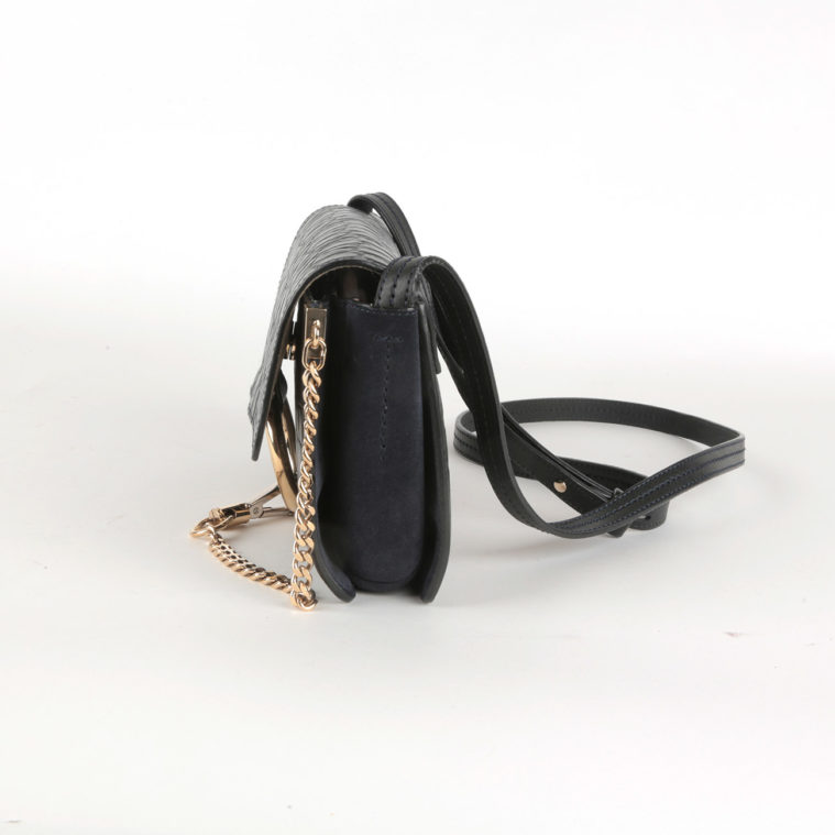 Sac porté crossbody petit Faye en cuir noir Chloé - seconde main – Image 7