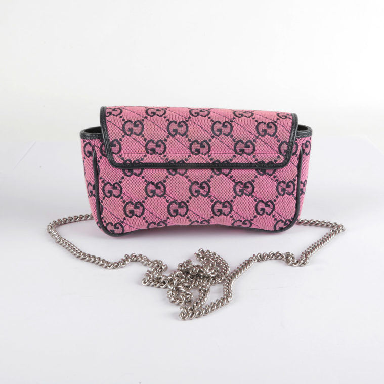 Mini Marmont GG denim pink Gucci - seconde main – Image 3