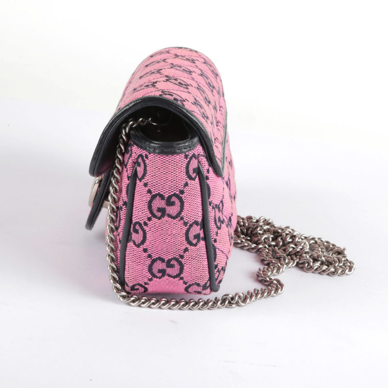 Mini Marmont GG denim pink Gucci - seconde main – Image 7