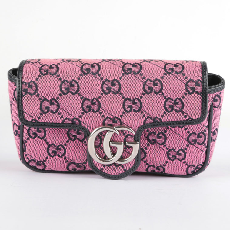 Mini Marmont GG denim pink Gucci - seconde main – Image 4