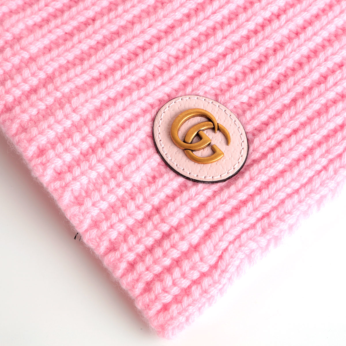 Echarpe en laine rose GG Gucci - seconde main – Image 4