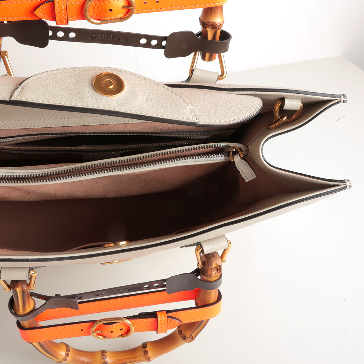 Sac en cuir grainé beige Diana Gucci - seconde main – Image 5