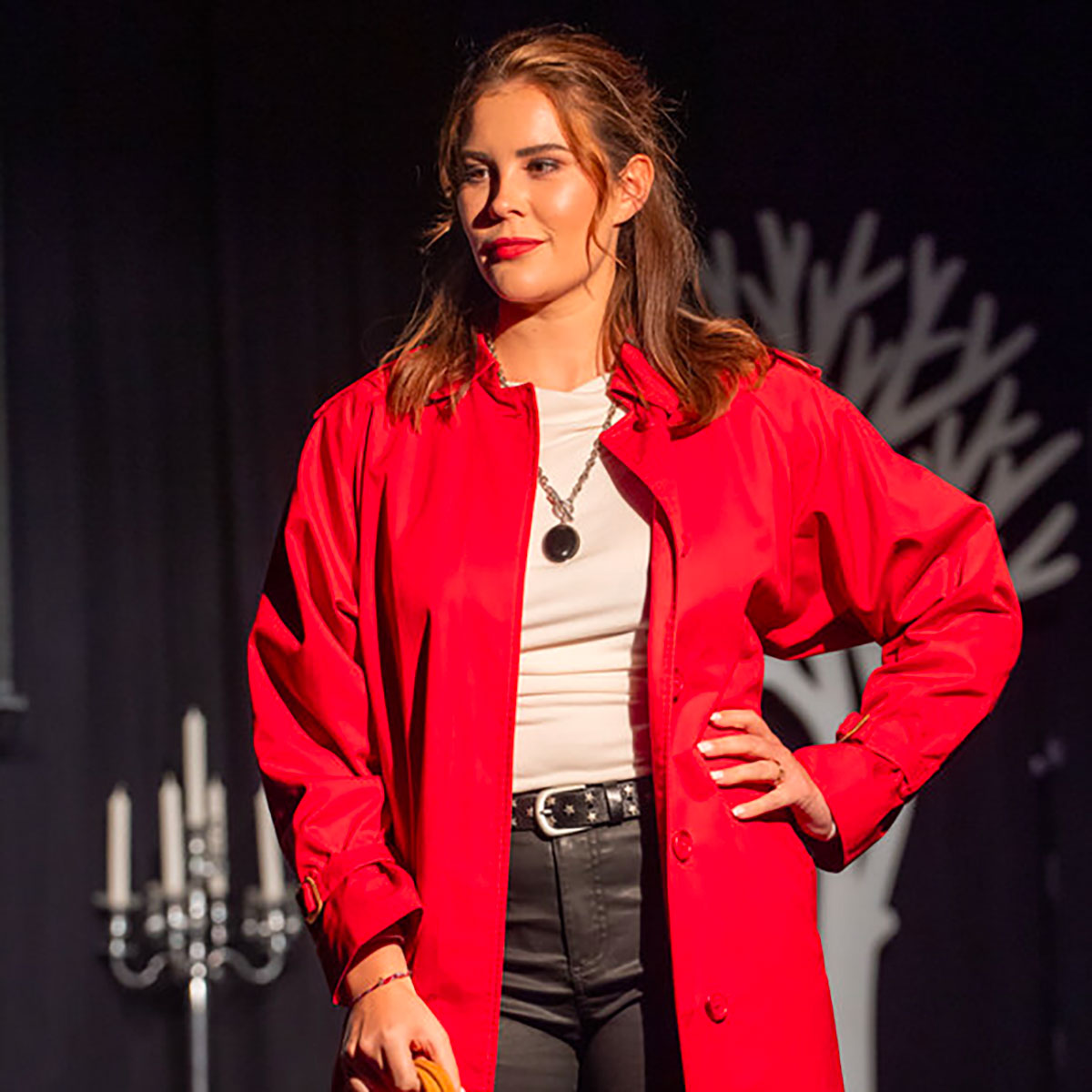 Trench-coat long classique T.M/L rouge Burberrys - seconde main – Image 3