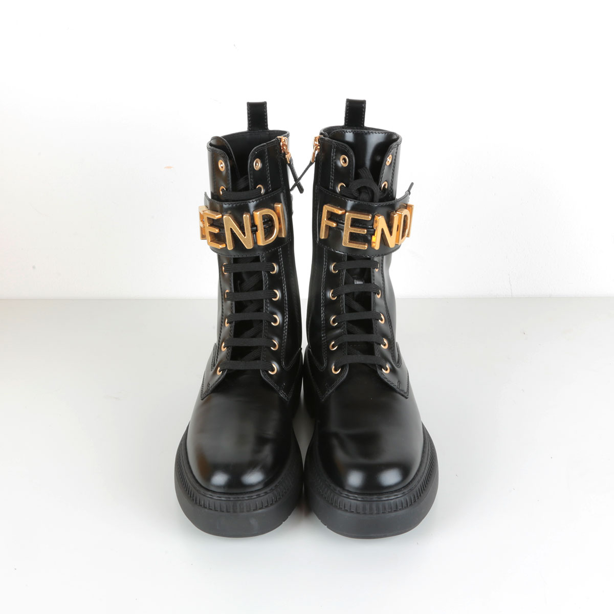 Bottes motardes en cuir T. 39 Fendi – seconde main