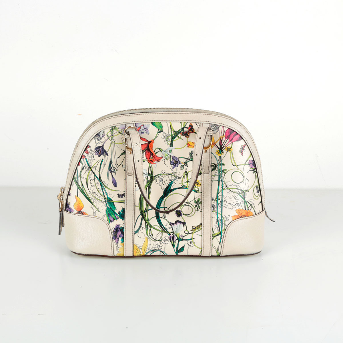 Sac Flora Nice en cuir imprimé Flora Gucci - seconde main