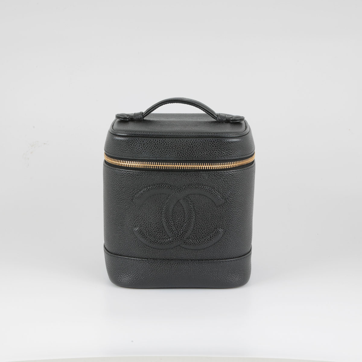 Vanity CC Timeless en cuir grainé noir Chanel - seconde main – Image 8